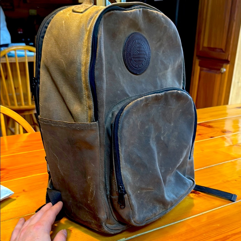 Brown Waxed Canvas backpack Made in USA